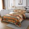 Erosebridal Exotic Quilt Set Twin Tribal Bedspread Set American Southwest National Ethnic Boho Abstract Geometric Coverlet Set Brown Teal Aztec Bedroom Decor Bed Set for Adults Men Women view 3