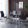 Btikita Dining Chairs Set, Kitchen Room Chairs, Modern Metal Chairs with Faux Leather Padded Seat High Back and Sturdy Chrome Legs, Chairs for Kitchen, Living Room (Black, Set of 8) view 4