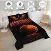 Kids Basketball Bedding Set Comforter Set for Boys Teens Men Gold Basketball Ball Comforter Basketball Quilt Bedding Set Soft Lightweight Microfiber Full Size with 1 Comforter 2 Pillowcases Full Size view 2