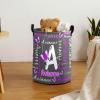 Custom Butterfly Letter Laundry Hamper Personalized Laundry Basket with Name Storage Basket with Handle for Bathroom Living Room Bedroom view 3