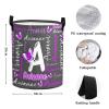 Custom Butterfly Letter Laundry Hamper Personalized Laundry Basket with Name Storage Basket with Handle for Bathroom Living Room Bedroom view 4