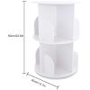 360 Rotating Bookshelf, 2 Tier Cube Storage Shelf PVC Wood-Plastic Board Corner Bookshelf Floor Standing Bookcase Multi-Functional Bookshelf Organizer Coffee Table for Home, Office (15.7") view 2