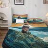 Oil Painting Sheets Twin XL Size, Lighthouse Bed Sheets, Patterned Bedding Sheets & Pillowcases 3 Piece Set - Soft Microfiber Deep Pocket Fitted Sheet & Flat Sheet & Pillow Case 3Q&-507 view 2