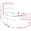 CUMYZO Box Spring Bed with Mattress Light Gray Twin Fabric 60.05kg/132.11lb view 2