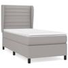 CUMYZO Box Spring Bed with Mattress Light Gray Twin Fabric 60.05kg/132.11lb view 3
