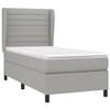 CUMYZO Box Spring Bed with Mattress Light Gray Twin Fabric 60.05kg/132.11lb view 4