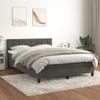 CUMYZO Box Spring Bed with Mattress and headboard,Velvet Bed in a Box Upholstered Platform Bed Frame/Mattress Foundation/Wood Slat Support,Full,Dark Gray view 1