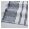 CLENEA Set of 6 Quick Dry Striped Cotton Bath Towels, Denim Blue view 3