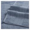 CLENEA Set of 6 Quick Dry Striped Cotton Bath Towels, Denim Blue view 4