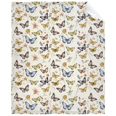 Butterfly Blanket,Lightweight Flannel Kids Lovers Throw Blanket Gifts for Girls in All Season,Blanket for Bed/Couch/Sofa 90"x120" for Whole Family