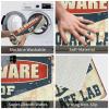 Dsoluuing Front Door Mat Outdoor Funny Beware of Chocolate Lab Rug Bath Rugs for Bathroom Non Slip Outdoor Fall Rug (Size : 65X90CM) view 4