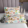 Beach Camping Quilt Bedding Set Queen Size,Summer Surfing RV Camper Car Themed Bedspread Coverlet for Girls Teens,Flip-Flops Surfboard Trees Flowers Fish Soft Polyester Quilt Set, All Season view 4