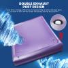 Free Flow Full Wave Water Bed Mattress - PVC Square Purple Softside Water Bed, Comfortable and Foldable Water Mattress Set for The Elderly, Children and Adults (Twin XL, 3980x7.9inch) view 3