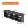 WAMPAT LED TV Stand for 75 inch TV, Wood Entertainment Center with 16 Color LED Light, Farmhouse TV Console Table with 6 Storage for Living Room Bedroom, 70 Inch, Black view 2