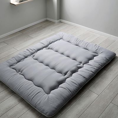 Double Sleeping Mattress for Floor,Foldable Futon Mattress,Japanese Floor Mattress Thick Soft Bed Pad with Removable/Washable Cover,Gray,Full/120x200cm