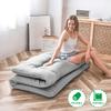 Double Sleeping Mattress for Floor,Foldable Futon Mattress,Japanese Floor Mattress Thick Soft Bed Pad with Removable/Washable Cover,Gray,Full/120x200cm view 4