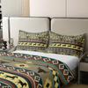 100% Cotton Horse Duvet Cover Queen Texas Star Bedding Set Aztec American Southwestern Bull Skull Comforter Cover Green Blue Abstract Geometric Native Tribal Room Decor Quilt Cover for Teens view 4