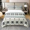 Erosebridal 100% Organic Cotton Abstract Snowflakes Duvet Cover Queen Aztec Bedding Set Blue Ethnic Native American Southwestern Geometric Comforter Cover Winter Theme Bedroom Decor Quilt Cover view 1