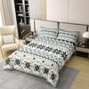Erosebridal 100% Organic Cotton Abstract Snowflakes Duvet Cover Queen Aztec Bedding Set Blue Ethnic Native American Southwestern Geometric Comforter Cover Winter Theme Bedroom Decor Quilt Cover view 2