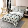 Erosebridal 100% Organic Cotton Abstract Snowflakes Duvet Cover Queen Aztec Bedding Set Blue Ethnic Native American Southwestern Geometric Comforter Cover Winter Theme Bedroom Decor Quilt Cover view 3