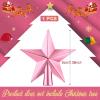 Hanaive Valentines Tree Topper Mini Star Small Treetop for Christmas Tree Star Ornaments Decorative for Home Xmas Holiday Party(Pink,2.36 Inch,Plated) view 2
