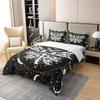 Death Moth Cotton Bedding Sets Twin Size For Girls Boys Child,Boho Gothic Skull Duvet Cover,Golden Sun Moon Comforter Cover,Bohemian Style Galaxy 100% Cotton Set,Star Cloud Print Quilt Cover view 2