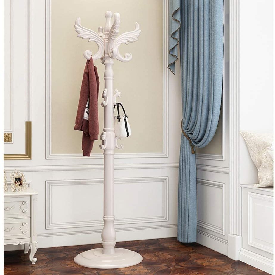 Coat Rack Coat Tree Hall tree Coat Hanger Stand European Style Floor Standing Hat Coat Scarf Stand Hanger with Hooks, Wooden Coat Rack Stand, Coat Rack for Clothes, Suits, Scarves, Handbags, Umbrella