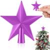 Hanaive Valentines Tree Topper Mini Star Small Treetop for Christmas Tree Star Ornaments Decorative for Home Xmas Holiday Party(Purple,2.36 Inch,Plated) view 1