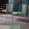 Inspire Q Jose Gold Finish Fabric Dining Chair (Set of 2) by Modern Ash Grey Herringbone Fabric view 2