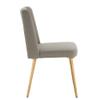 Inspire Q Jose Gold Finish Fabric Dining Chair (Set of 2) by Modern Ash Grey Herringbone Fabric view 4
