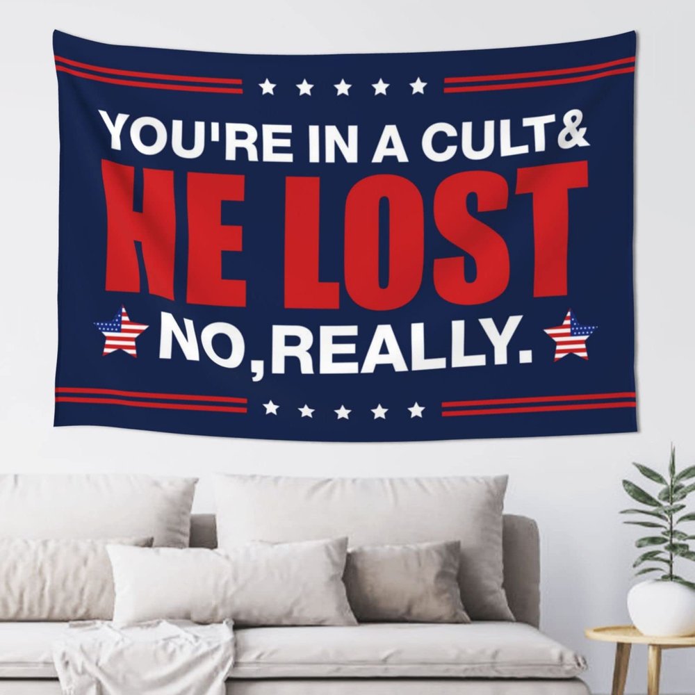 Abipuir Tapistreys for Room You're in A Cult and He Lost No Really Tapestry Wall Tapestry Large Tapistreys for Room (Size : 75X100CM)