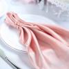 10 pcs 20-Inch Dusty Rose Satin Dinner Napkins - for Wedding Party Reception Events Restaurant Kitchen Home view 3