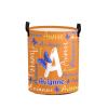 Custom Beautiful Blue Butterfly Letter Laundry Hamper Personalized Laundry Basket with Name Storage Basket with Handle for Bathroom Living Room Bedroom view 1
