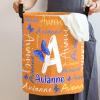 Custom Beautiful Blue Butterfly Letter Laundry Hamper Personalized Laundry Basket with Name Storage Basket with Handle for Bathroom Living Room Bedroom view 2