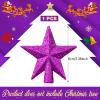 Hanaive Valentines Tree Topper Mini Star Small Treetop for Christmas Tree Star Ornaments Decorative for Home Xmas Holiday Party(Purple,2.36 Inch,Glitter) view 2
