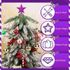 Hanaive Valentines Tree Topper Mini Star Small Treetop for Christmas Tree Star Ornaments Decorative for Home Xmas Holiday Party(Purple,2.36 Inch,Glitter) view 3