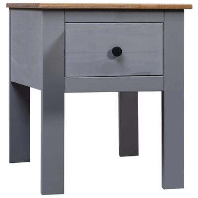 Bedside Cabinet Gray,Modern Bedside Table with Drawers Bedside Furniture Wooden Furniture Suitable for Bedroom, Dormitory, Living Room, Hallway, Office, etc 18.1"x15.7"x22.4" Pine Panama Range
