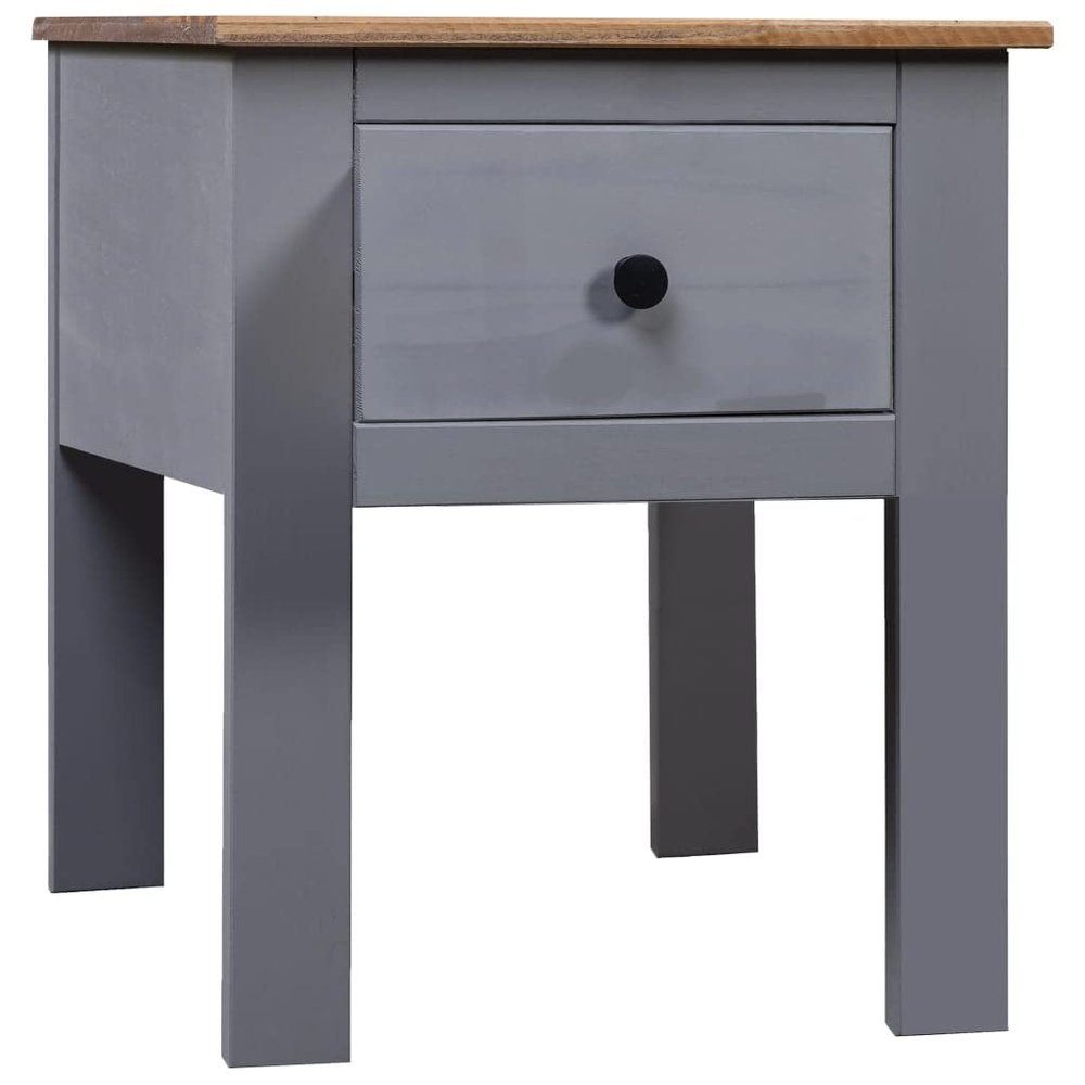 Bedside Cabinet Gray,Modern Bedside Table with Drawers Bedside Furniture Wooden Furniture Suitable for Bedroom, Dormitory, Living Room, Hallway, Office, etc 18.1"x15.7"x22.4" Pine Panama Range