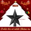 Hanaive Valentines Tree Topper Mini Star Small Treetop for Christmas Tree Star Ornaments Decorative for Home Xmas Holiday Party(Black,2.36 Inch,Plated) view 2
