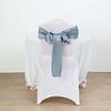 100 Dusty Blue Satin Chair Sashes Bows Ties for Wedding Decorations Party Supplies Events Chair Covers Decor Banquet Reception view 2
