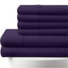 25" Extra DEEP Pockets 1000-Thread-Count, 100% Egyptian Cotton, 6-PC Sheet Set |1 Fitted, 1 Flat, 4 Pillowcases| 1000TC Soft Long Staple Cotton - Full-XL Size, Plum Color view 1
