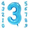 Beeyaky Blue 3 Number Balloon, 40 Inch, Premium Mylar, Reusable, for Birthday Party Decoration view 1
