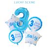 Beeyaky Blue 3 Number Balloon, 40 Inch, Premium Mylar, Reusable, for Birthday Party Decoration view 2