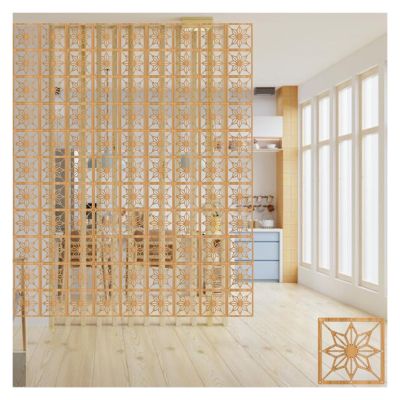 Gold Hanging Room Divider, Wood-Plastic Room Divider Screen Panels with All Accessories for Living Dining Study and Sitting Room Hotel Bar Decor (Color : Style 2, Size : 48PCS)