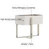 JITEM Mid Century Modern Nightstand for Small Space White End Side Table W/Storage Drawer & Metal Golden Feet Bedside Table Small Locker Bedroom Cabinet view 3