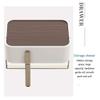 JITEM Mid Century Modern Nightstand for Small Space White End Side Table W/Storage Drawer & Metal Golden Feet Bedside Table Small Locker Bedroom Cabinet view 4