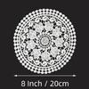 8 Pieces Doilies 8 Inch Crochet Round Lace Doily Handmade Placemats Crocheted Coasters, White Honeysuckle view 2