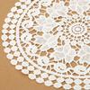 8 Pieces Doilies 8 Inch Crochet Round Lace Doily Handmade Placemats Crocheted Coasters, White Honeysuckle view 3
