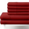 1000-Thread-Count, 100% Egyptian Cotton, 6-PC Sheet Set |1 Fitted, 1 Flat, 4 Pillowcases| 1000TC Soft Breathable Long Staple Cotton, Fits 18" Deep Pockets - King Size, Burgundy Color view 1