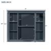 LUMISOL 36" Bathroom Vanity Sink Combo with Mirror, Navy Blue Single Sink Shaker Cabinet with Soft Closing Door and Drawers, Wooden Bathroom Cabinet with Ceramic Basin for Bathroom view 4